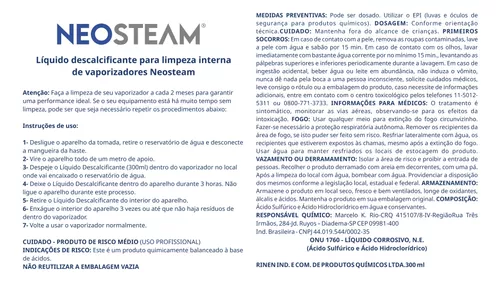 Alternative view of Kit com 3 unidades de Líquido descalcificante NEOSTEAM® - 300ml